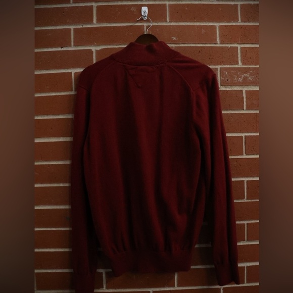 Tommy Hilfiger Red Quarter-Zip Sweater Men’s Large - Picture 2 of 3